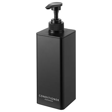 tower タワー (山崎実業) たっぷり洗剤が出るディスペンサー Square Shampoo Dispenser シャンプーボトル コンディショナー ボディソープ 詰め替え ポンプ バスアイテム