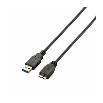 (まとめ)エレコム 極細USB3.0ケーブル(A-microB) USB3-AMBX15BK【×3セット】