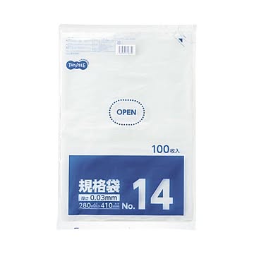 （まとめ）TANOSEE 規格袋 14号0.03×280×410mm 1セット（1000枚：100枚×10パック）【×2セット】