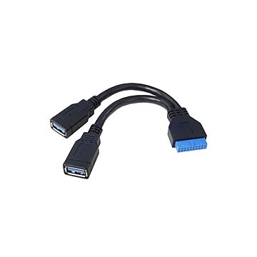 (まとめ)変換名人 M/B アクセサリー USB3.0 ピンヘッダケーブル MB-USB3/CA×5セット