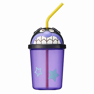(まとめ) レック ばいきんまん ダイカットストローカップ 300ml A00132 【3個セット】