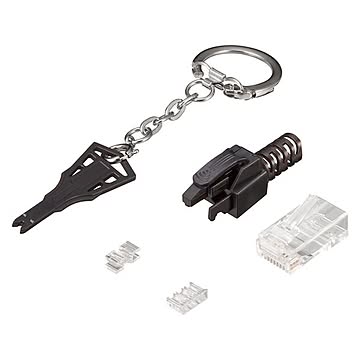 バッファロー（サプライ） Cat6対応ロック付きLANコネクター 10個入り BLACL610