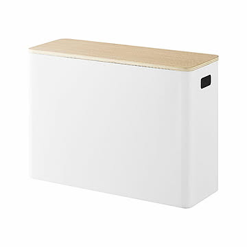 RIN リン (山崎実業) 蓋付きトイレ用品収納 Toiletries Storage With Lid HW-RIN F 収納ボックス トイレットペーパー収納 サニタリー 蓋付き ホコリ予防