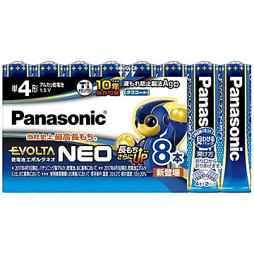 パナソニック 乾電池エボルタネオ 単4形 8本シュリンクパック LR03NJ/8SW