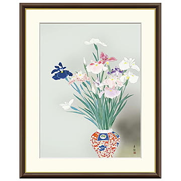 額絵 菖蒲 小林古径 61x49.5cm 三幸