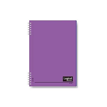 (業務用セット)ナカバヤシ スイング・ロジカルノート/Wリング B5 A罫 PP表紙 バイオレット NW-B50-V×5セット