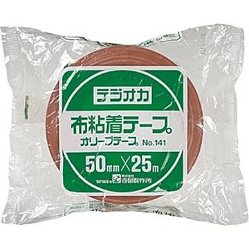 (まとめ) 寺岡製作所 オリーブテープ No.141 50mm×25m クリーム 1巻 【×10セット】