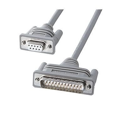 (まとめ)サンワサプライ RS-232Cケーブル KRS-3106FK2×2セット