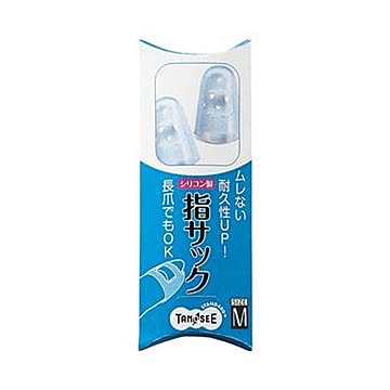 （まとめ）TANOSEE シリコンキャップ指サックM ブルー 1セット（40個：4個×10パック）【×10セット】