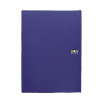 （まとめ）ライオン事務器クリアーブック(リベルテ) A4タテ 12ポケット ブルー CR-103L 1枚 【×20セット】