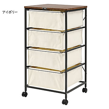 ラック 組立式 チェスト4段 MIP-574 幅43x奥行44x高さ84cm 東谷