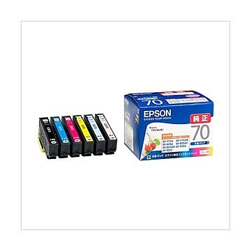 （まとめ） エプソン EPSON インクジェットカートリッジ IC6CL70 6色パック【×2セット】