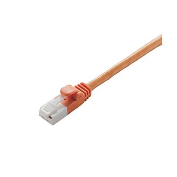 CAT6対応 爪折れ防止 LANケーブル 10m／簡易パッケージ仕様オレンジ ×10セット