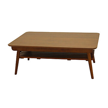 ヤマソロ ピノッキオ こたつ テーブル 105×65 木製 棚付き ブラウン