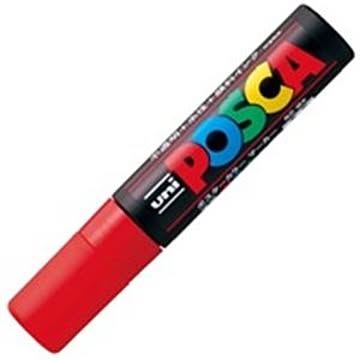 (業務用100セット) 三菱鉛筆 ポスカ/ＰＯＰ用マーカー 【極太/赤】 水性インク PC-17K.15
