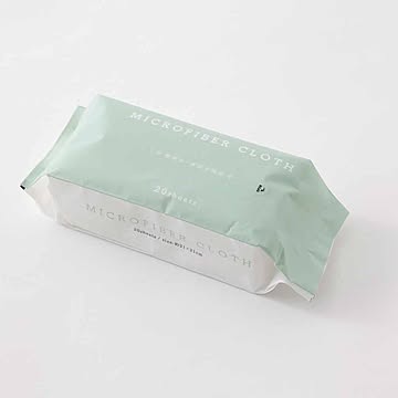 マイクロファイバーキッチンクロス 20枚入り WH 【プラザセレクト】