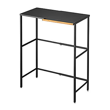 山崎実業 tower 伸縮ゴミ箱上ラック ブラック