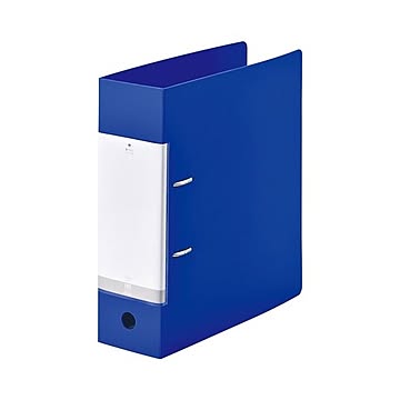（まとめ） LIHITLAB D型リングファイル A4S 青 G2290-8×10セット