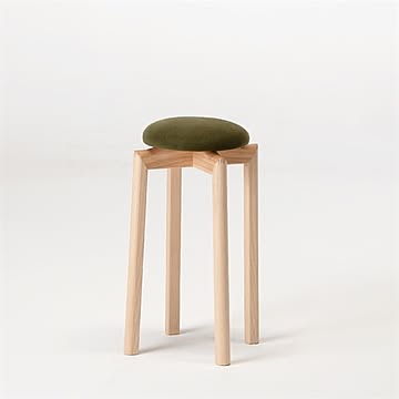 マッシュルームスツール 　高さ50～65センチ　ナチュラル　コンパクト