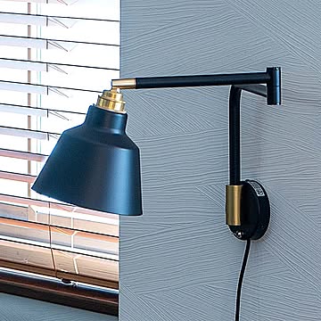 Gram Eight 1灯 アームウォールライト ブラック LED電球セット