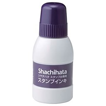 （まとめ） シャチハタ スタンプ台専用補充インキ 40ml 紫 SGN-40-V 1個 【×10セット】