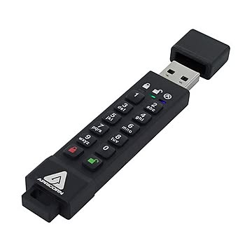 Apricorn AegisSecure Key 3Z 暗証番号対応USBメモリー 16GB ASK3Z-16GB 1個