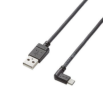 エレコム micro-USBケーブル(L字左側接続タイプ) TB-AMBXL2U12BK 管理No. 4953103488038