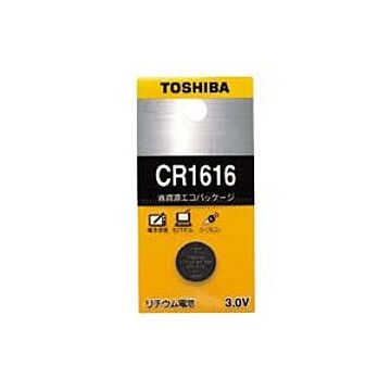 （まとめ） 東芝 TOSHIBA コイン型リチウム電池 CR1616EC 1個入 【×10セット】