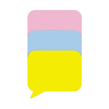 （まとめ）スリーエム ジャパン Post-it シルエット フキダシ四角2×20セット