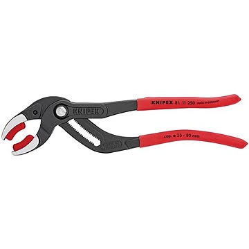 KNIPEX（クニペックス）8111-250 パイププライヤー（プラスチックアゴ付）（SB）