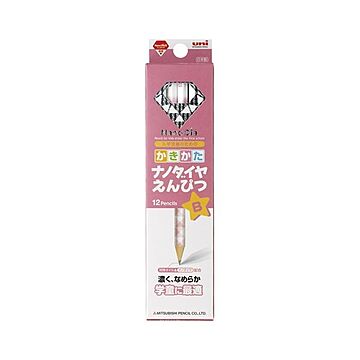 （まとめ） 三菱鉛筆 かきかたナノダイヤえんぴつ K6902B ピンク 12本入 【×3セット】