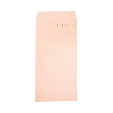 (まとめ) ハート 透けないカラー封筒ワンタッチテープ付 長3 80g／m2 パステルピンク XEP272 1セット（500枚：100枚×5パック） 【×5セット】