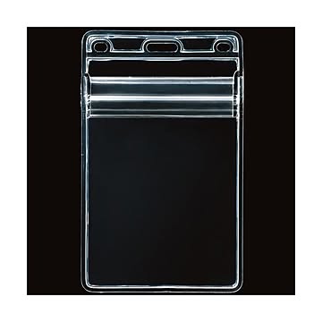 （まとめ） ソニック 名札用表示面タテ型チャックタイプ NF-578-1 1セット（10枚） 【×5セット】
