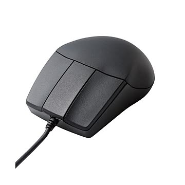 （まとめ）エレコム 3DCAD用有線3ボタンマウス ブラック M-CAD01UBBK 1個【×2セット】