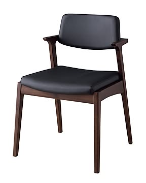 トニーブランド ブラックダイニングチェア W52×D54×H77×SH45