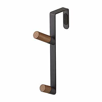 tower タワー(山崎実業) ドアハンガー OVER DOOR WOODEN PEGS 扉収納 網掛け収納 ドア収納 折れ戸収納 引っ掛け収納 天然木
