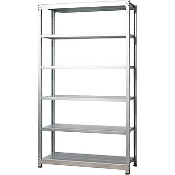 スチールラックのキタジマ 軽中量棚 100kg 高さ240cm 亜鉛メッキ 100kg/段