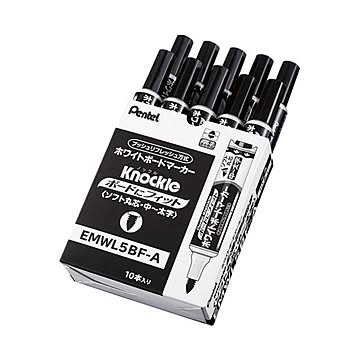 ぺんてる ボードにフィット 黒 EMWL5BF-A 10本
