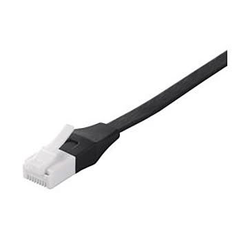 バッファロー(サプライ) ツメの折れないLANケーブル カテゴリー6 ストレート フラット 10m ブラック BSLS6FU100BK2