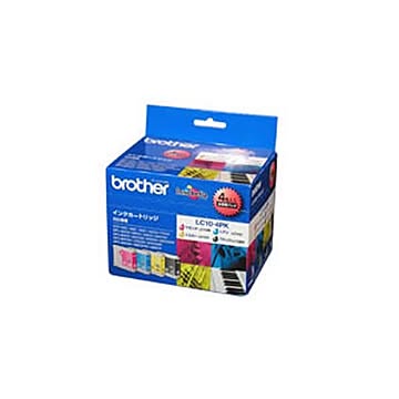 純正品 BROTHER ブラザー インクカートリッジ/トナーカートリッジ LC10-4PK 4色パック