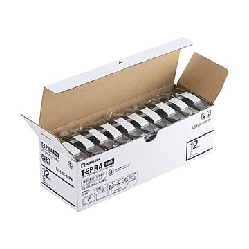 キングジム テプラ PROテープカートリッジ 12mm 白/黒文字 エコパック SS12K-10PN 1パック(10個)