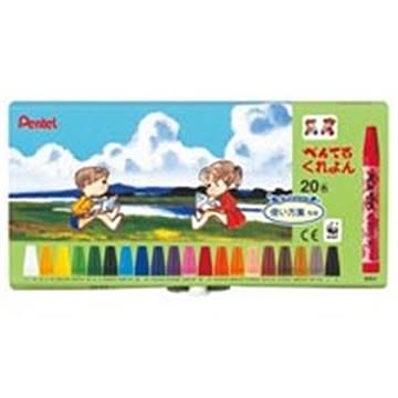 （まとめ）ぺんてる くれよん PTCR-20 20色セット×5セット
