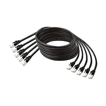 （まとめ） TANOSEE 爪折れ防止LANケーブル（CAT5e） ブラック 2m 1パック（5本） 【×3セット】