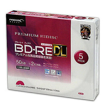 20個セット PREMIUM HIDISC BD-RE DL スリムケース入り HDVBE50NP5SCX20 管理No. 4589453405984