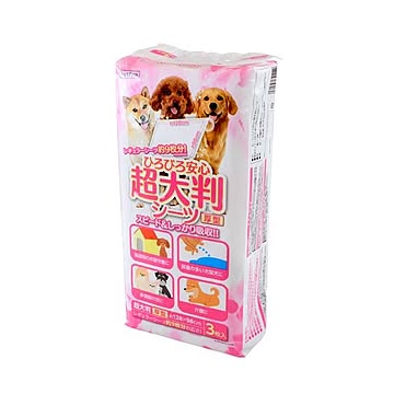（まとめ） ペットプロ ひろびろ安心超大判シーツ 3枚入 【×12セット】 （ペット用品）