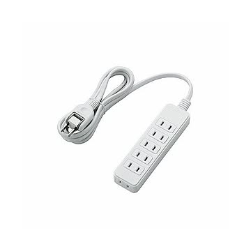 (まとめ)エレコム ほこりシャッター付き電源タップ T-ST02-22620WH×3セット
