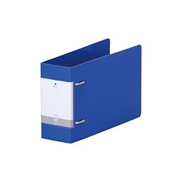 (業務用10セット) LIHITLAB D型リングファイル 【A5/2穴】 ヨコ型 G2284-8 74mm 青