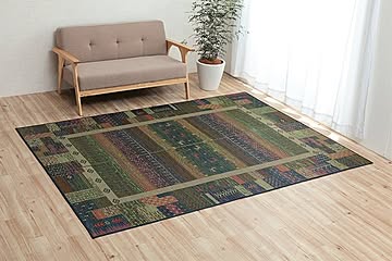 イケヒコ・コーポレーション い草ラグ NSトロイ 191×250cm ブルー