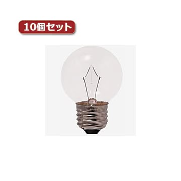 （まとめ）YAZAWA ベビーボール球 G50 E26 25W クリア10個セット G502625CX10【×2セット】