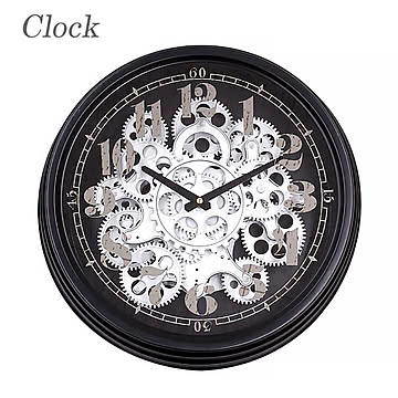 【送料無料】欠品中 次未定 時計 壁掛け時計 おしゃれ 掛け時計 clock 歯車 gearclock クラシック インダストリアル アンティーク 50307 東洋石創